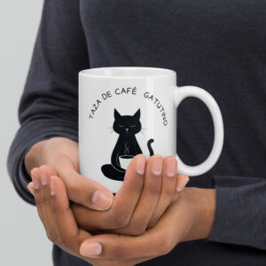 Taza blanca Café Gatutino