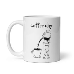 Taza blanca brillante