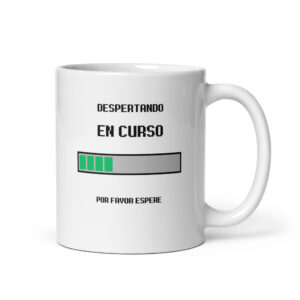 Taza blanca brillante