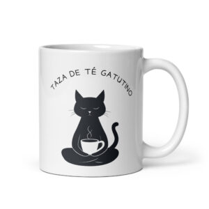 Taza blanca brillante