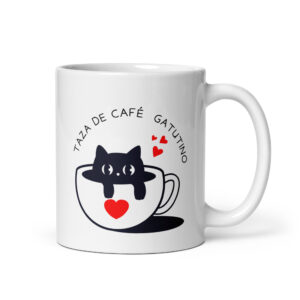 Taza blanca brillante