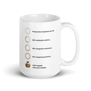 Taza blanca brillante