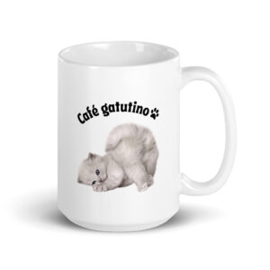 Taza blanca brillante