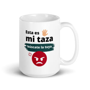 Taza blanca brillante