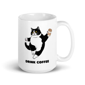 Taza blanca brillante