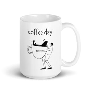 Taza blanca brillante