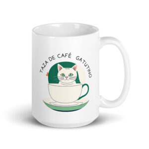 Taza blanca brillante