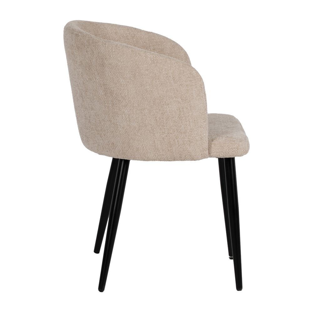 Silla Crema Tejido-metal Salón - Imagen 3