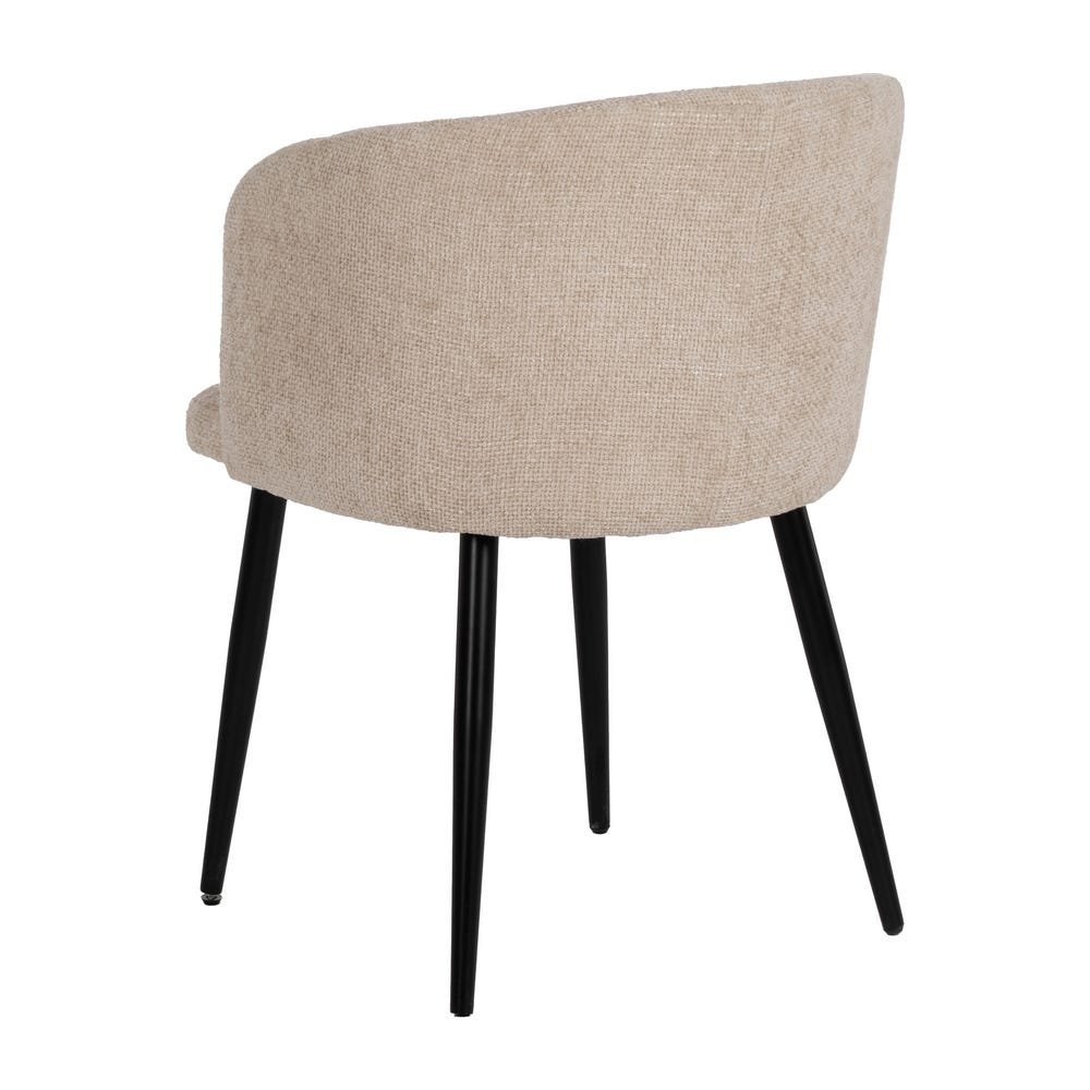 Silla Crema Tejido-metal Salón - Imagen 4