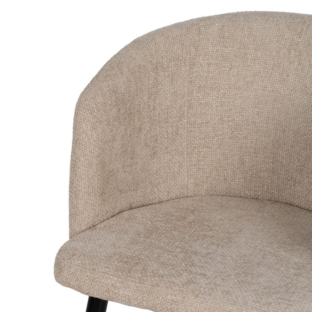 Silla Crema Tejido-metal Salón - Imagen 6