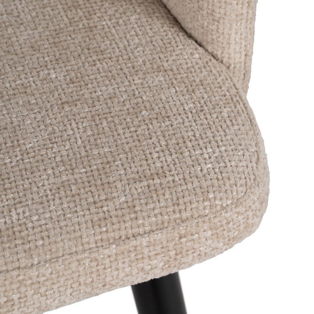 Silla Crema Tejido-metal Salón - Imagen 8