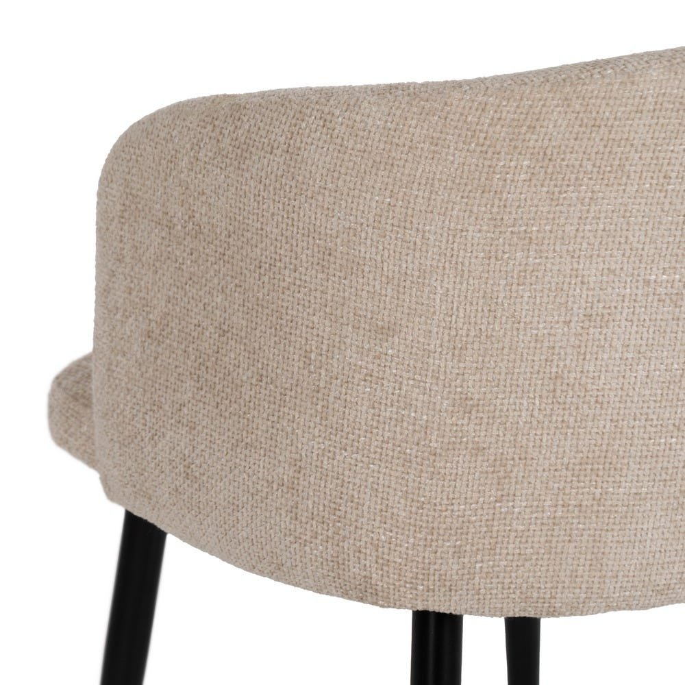 Silla Crema Tejido-metal Salón - Imagen 9