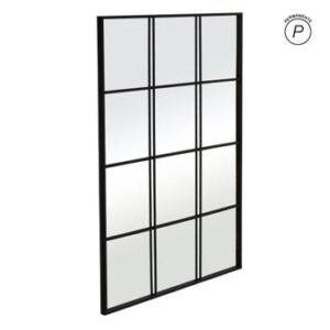 Espejo Ventana Metal-Cristal Decoración 90x3x120 cm