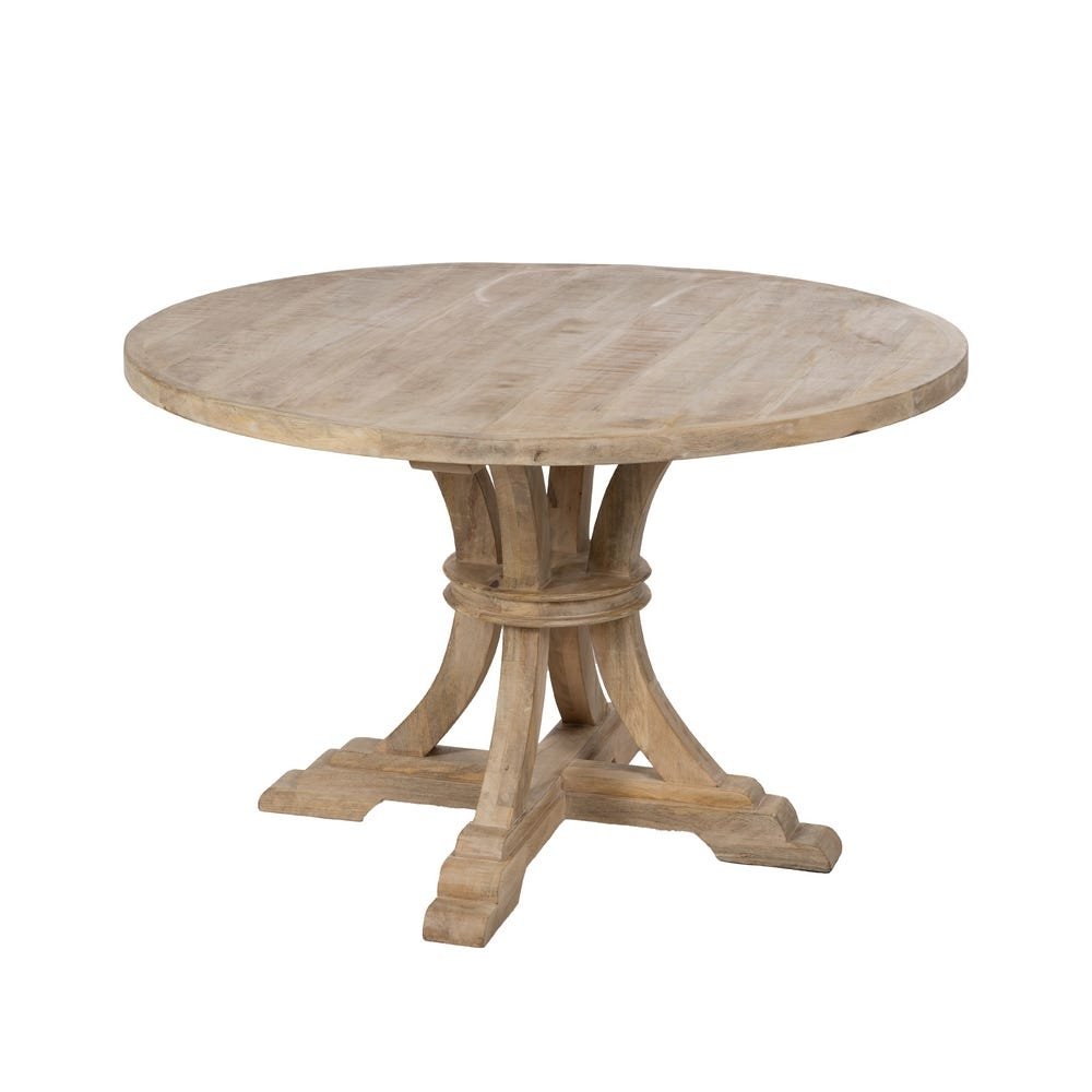 Mesa Comedor Blanco Rozado de madera de mango | Mobiliario original de BichoRaro