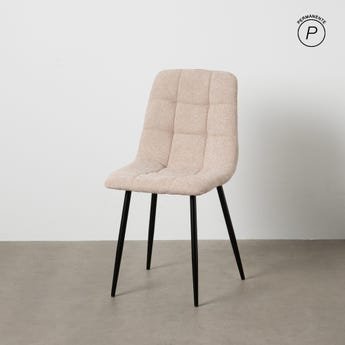 Silla Beige Tejido-metal | Mobiliario original de BichoRaro