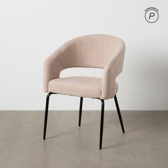 Silla Beige Tejido-metal | Mobiliario original de BichoRaro
