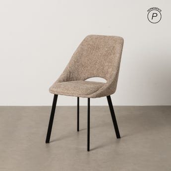 Silla Beige Tejido-metal | Mobiliario original de BichoRaro