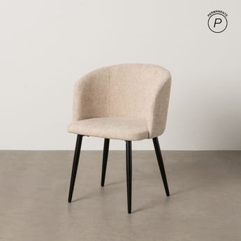 Silla Crema Tejido-metal Salón | Mobiliario original de BichoRaro