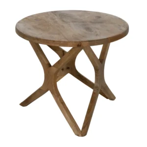 MESITA MIEL MADERA DE MANGO DECORACIÓN 60 X 60 X 50 CM