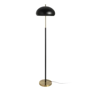 LÁMPARA SUELO NEGRO ORO TEJIDO METAL 41 X 41 X 162 CM