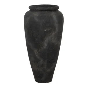 JARRÓN GRIS FIBRA DE CEMENTO DECORACIÓN 62 X 62 X 120 CM